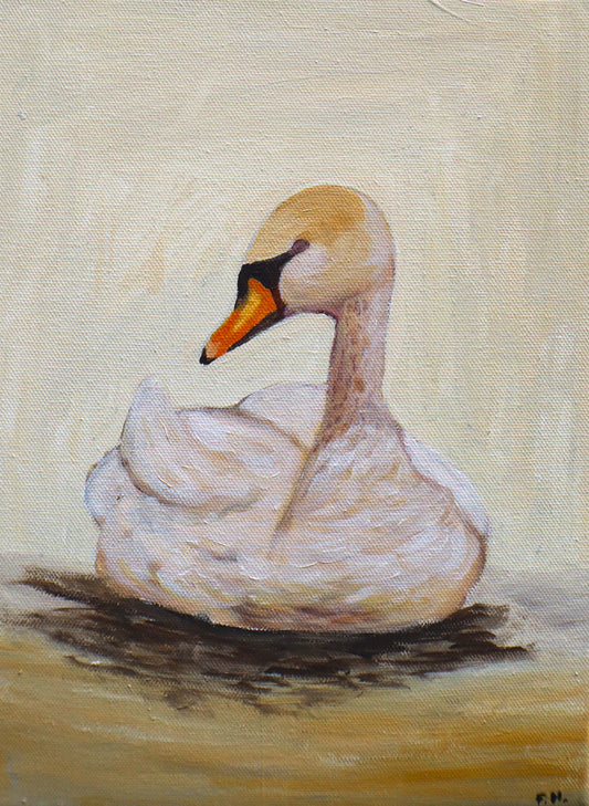 lonely swan print