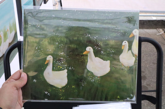 duck in lane print