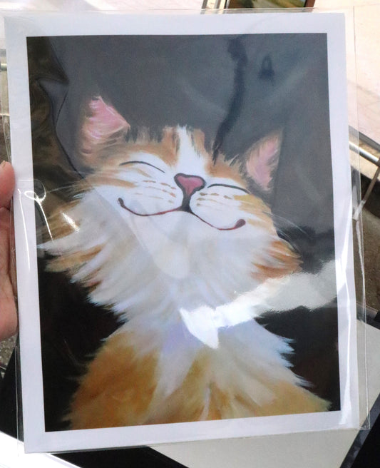 cheerful cat Print