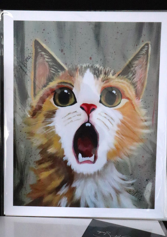 screaming cat  Print